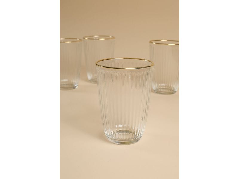 Hermia | Trinkglas, 395 ml, 4 Stück | 8.5 x 8.5 x 12 cm, Glas