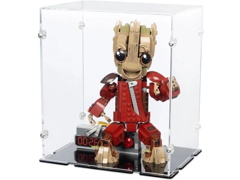 iDisplayit | Acryl-Display LEGO 76341 Groot Ravager | Mit schwarzem Boden