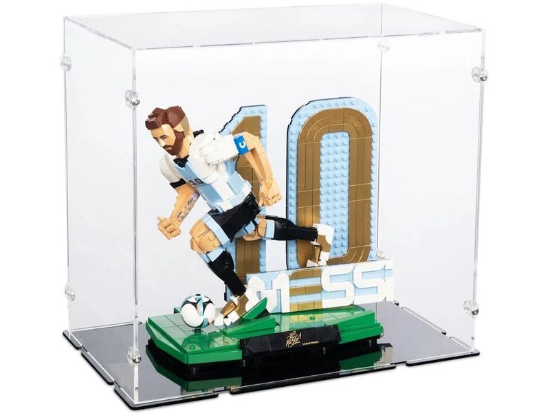 iDisplayit | Acryl-XL Display 43015 Lionel Messi | Mit schwarzem Boden