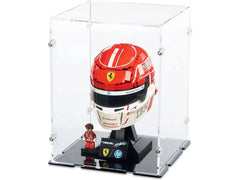 iDisplayit | Acryl-Display LEGO 43014 Leclerc Helm | Mit schwarzem Boden