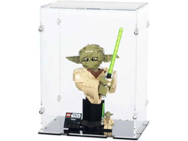 iDisplayit | Acryl-Display LEGO 75438 Star Wars Yoda | Mit schwarzem Boden