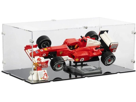 iDisplayit | Acryl-Display LEGO 11375 Ferrari F2004 | Mit schwarzem Boden