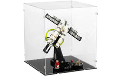 iDisplayit | Acryl-Display LEGO 11389 Der Astronaut | Mit Kurbelöffnung und schwarzem Boden