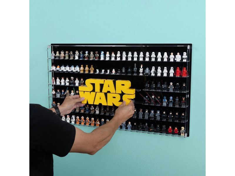 iDisplayit | Acryl-Wand-Display LEGO Star Wars | Mit schwarzem Hintergrund