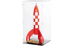 iDisplayit | Acryl-Display LEGO 21367 Die Mondrakete | Mit schwarzem Boden