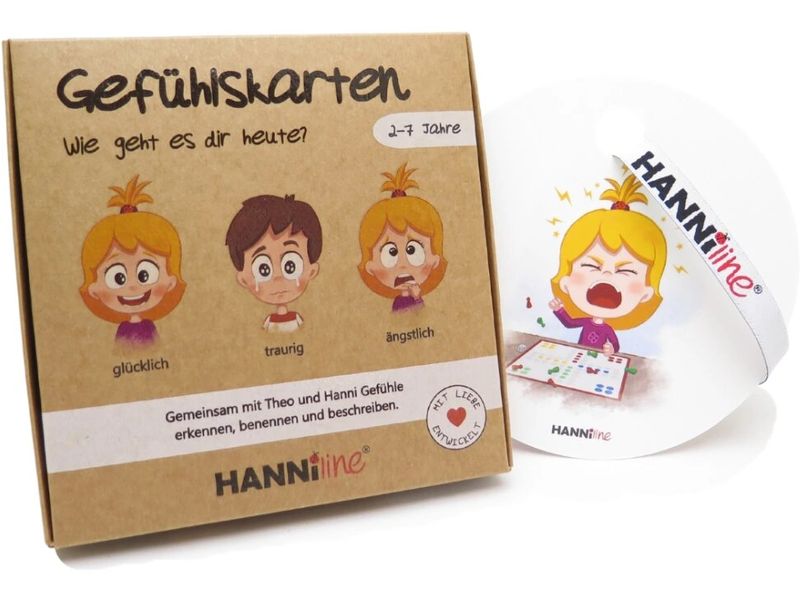 Hanniline | Gefühlskarten für Kinder | 2 - 7 Jahren