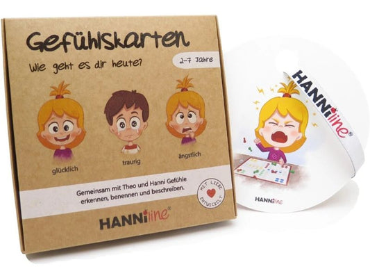 Hanniline | Gefühlskarten für Kinder | 2 - 7 Jahren