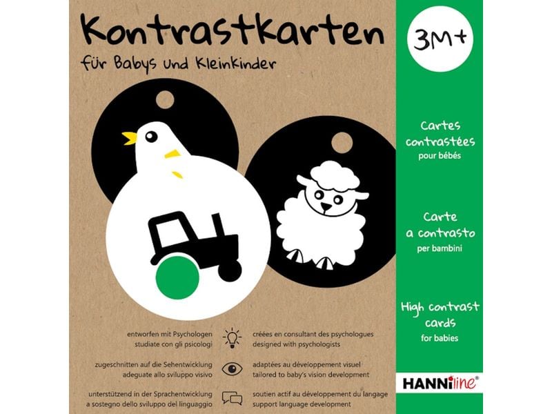 Hanniline | Kontrastkarten ab dem 3. Lebensmonat