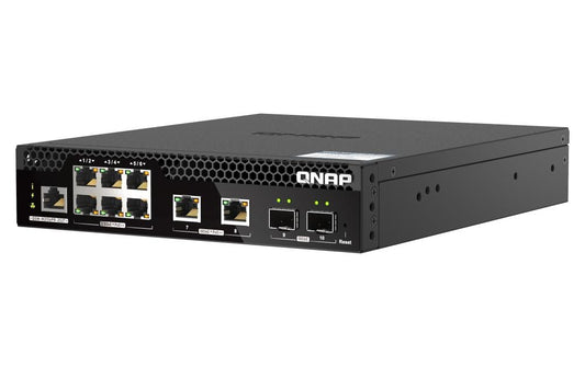 QNAP | QSW-M2106PR-2S2T, Web Managed Switch | 6 x 2.5GbE RJ45, 2 x 10GbE RJ45, 2 x SFP+