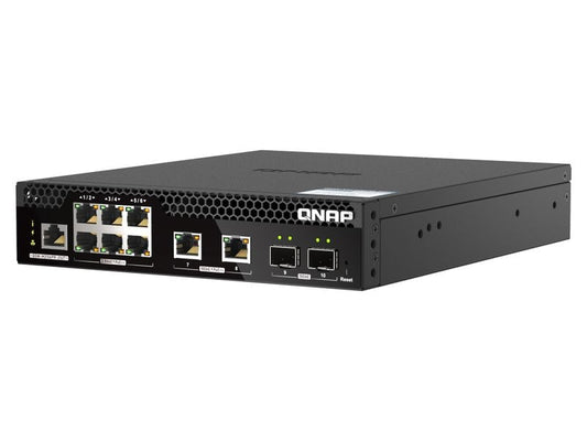 QNAP | QSW-M2106PR-2S2T, Web Managed Switch | 6 x 2.5GbE RJ45, 2 x 10GbE RJ45, 2 x SFP+