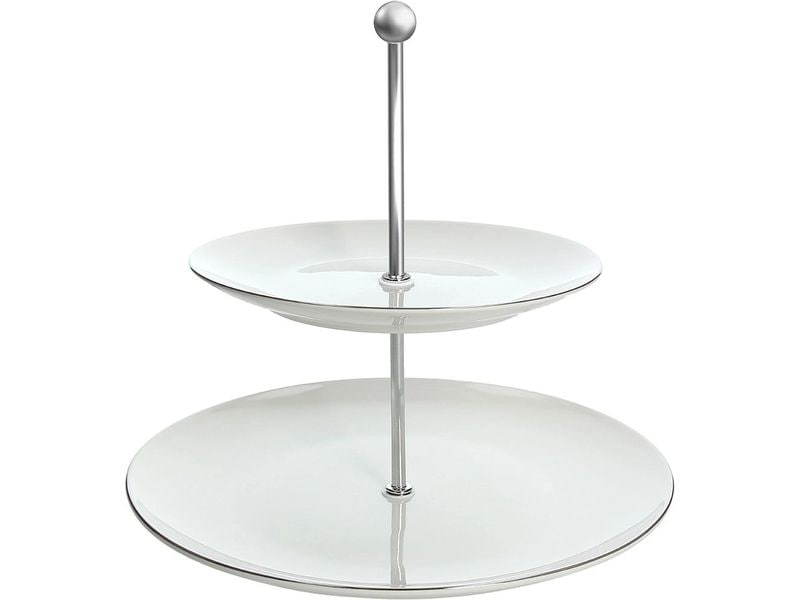 Tognana | Etagere Fascetta Platino | Grösse: 27 x 25 cm, Porzellan