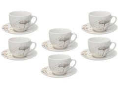 Tognana | Kaffeetassen-Set Poesia | 6 Stück, 260 ml, Weiss