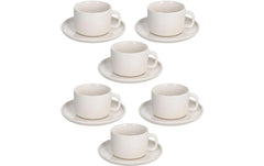 Tognana | Kaffeetassen-Set Edge | 6 Stück, 220 ml, Weiss