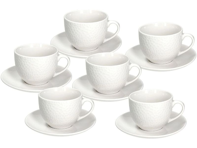 Tognana | Kaffeetassen-Set Golf | 6 Stück, 270 ml, Weiss
