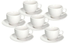 Tognana | Kaffeetassen-Set Golf | 6 Stück, 270 ml, Weiss