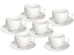 Tognana | Kaffeetassen-Set Golf | 6 Stück, 270 ml, Weiss