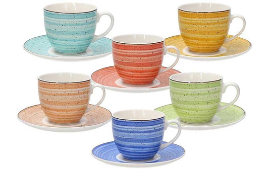 Tognana | Kaffeetassen-Set Kaleido | 6 Stück, 200 ml, farbig