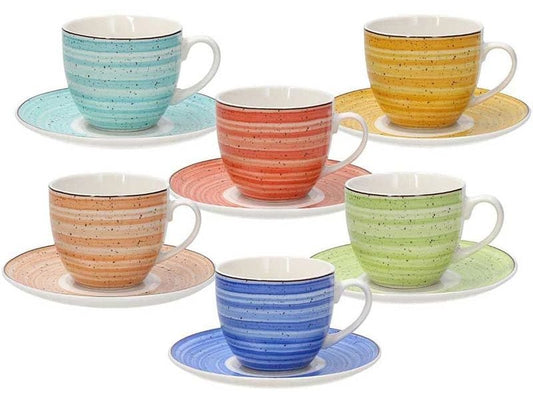 Tognana | Kaffeetassen-Set Kaleido | 6 Stück, 200 ml, farbig