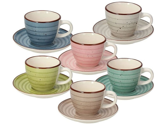 Tognana | Espressotassen-Set Urban Pastel | 6 Stück, 90 ml, farbig