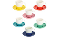 Tognana | Kaffeetassen-Set Rainbow | 6 Stück, 110 ml, farbig