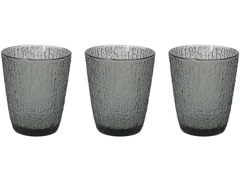 Tognana | Trinkgläser Davor | 3 Stück, 280 ml, Grau