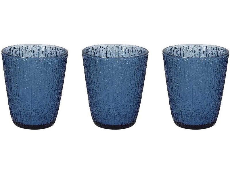 Tognana | Trinkgläser Davor | 3 Stück, 280 ml, Blau