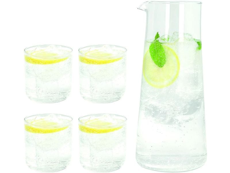 Tognana | Karaffe-Set Lyra 5-teilig | 4 Gläser 330 ml, 1 Karaffe 1.5 Liter