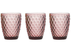 Tognana | Trinkgläser Diamond | 3 Stück, 260 ml, Rot