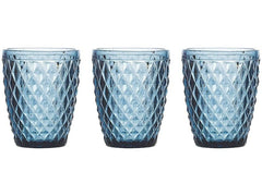 Tognana | Trinkgläser Diamond | 3 Stück, 260 ml, Blau