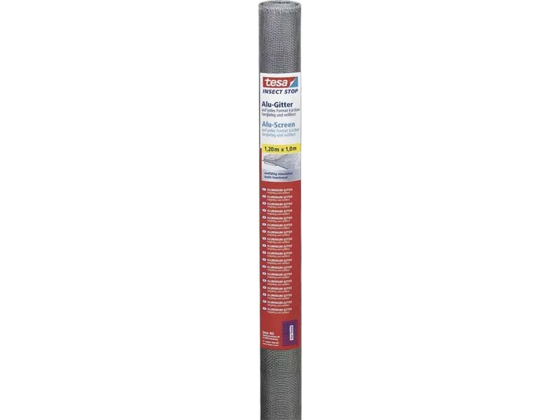 tesa | Fliegengitter Ersatzgewebe | 1m x 1200mm, Grau