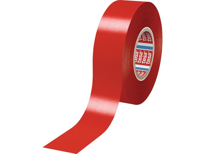 tesa | Gewebeband Weich-PVC Allzweckband | 33m x 19mm, Rot
