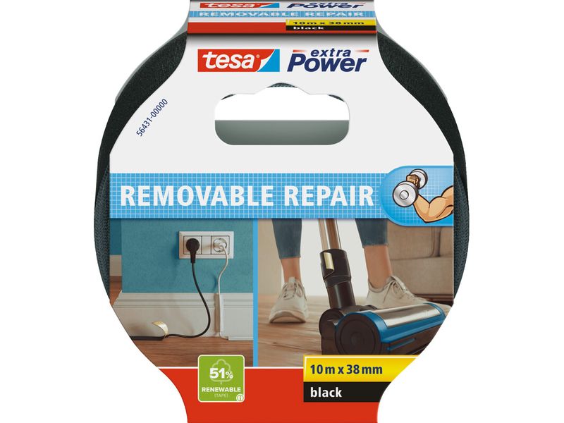 tesa | Reparaturband Eco Repair schwarz | 10m x 38mm