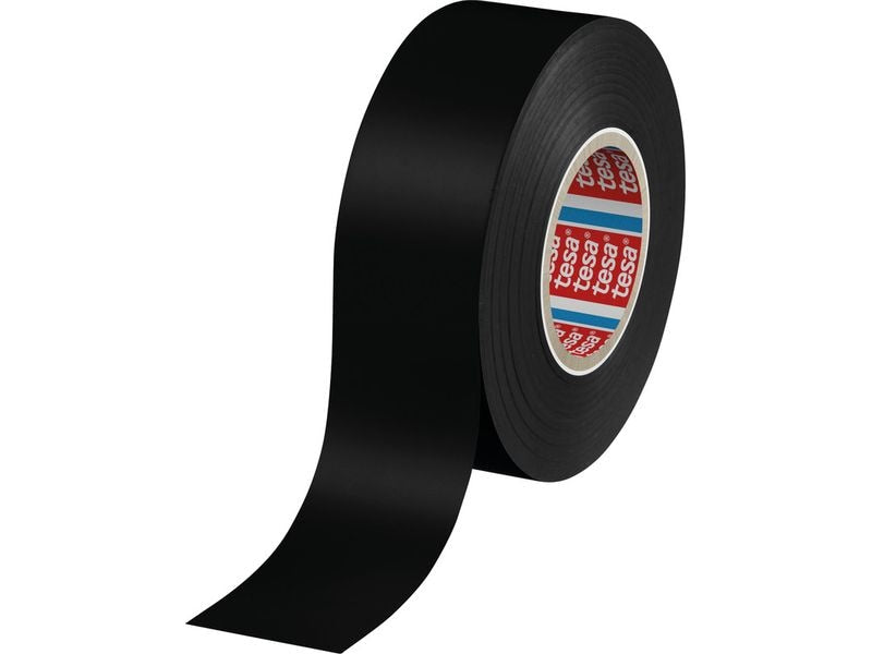 tesa | Gewebeband Weich-PVC Allzweckband | 33m x 30mm, Schwarz