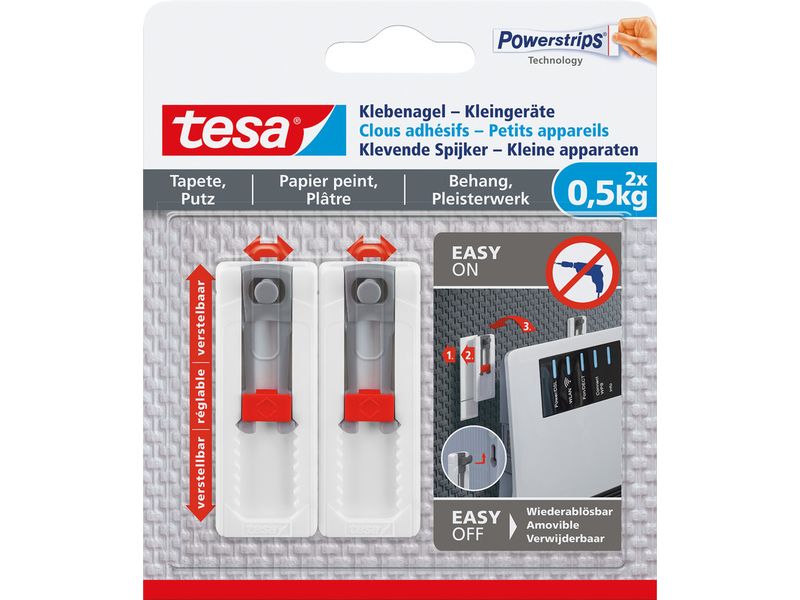 tesa | Klebenagel Nagel für Tapete & Putz | 0,5 kg