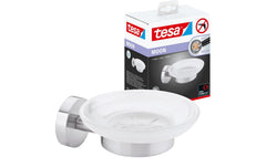 tesa | Seifenschale MOON Silber Serie | ohne Bohren, silber