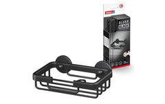 tesa | Seifenschale ALUXX Black Serie | ohne Bohren, Schwarz