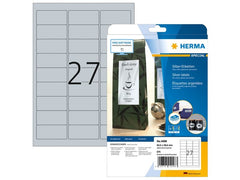 HERMA | Etiketten | Silberfarben Folie A4 63.5 x 29.6 mm