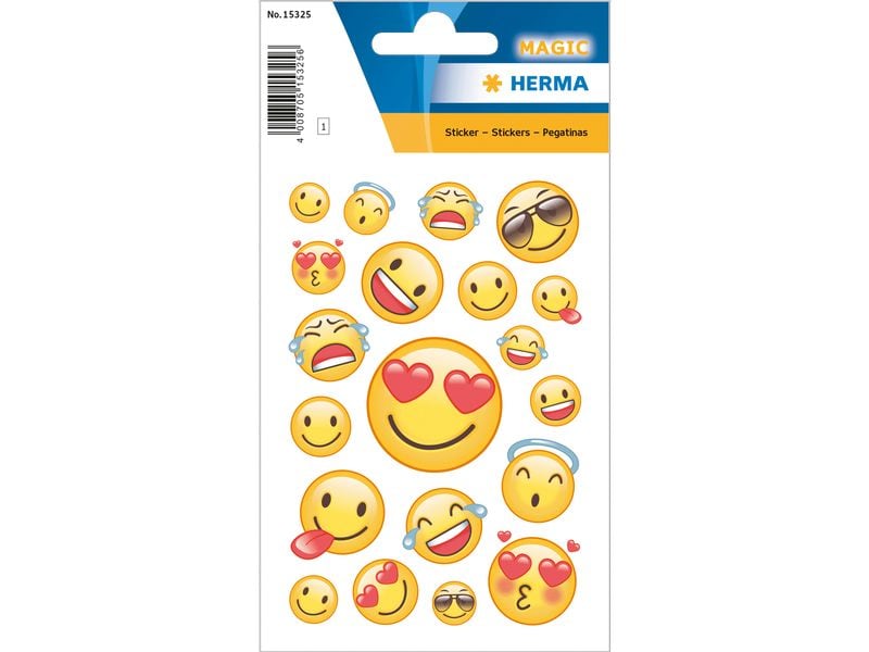 Herma Stickers | HERMA Happy Smile | Kunststoff, Mehrfarbig, Transpuffy