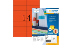 HERMA | Etiketten | A4, 105 x 42.3 mm, rot, permanent haftend