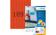 HERMA | Etiketten | A4, 25.4 x 10 mm, rot, permanent haftend