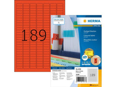 HERMA | Etiketten | A4, 25.4 x 10 mm, rot, permanent haftend