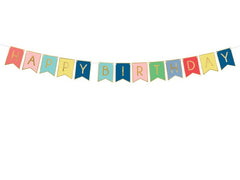 Partydeco | Girlande Happy Birthday | farbig, 15 x 175 cm