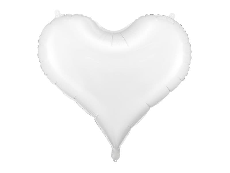 Partydeco | Folienballon Herz | weiss, 75 x 64.5 cm, 1 Stk