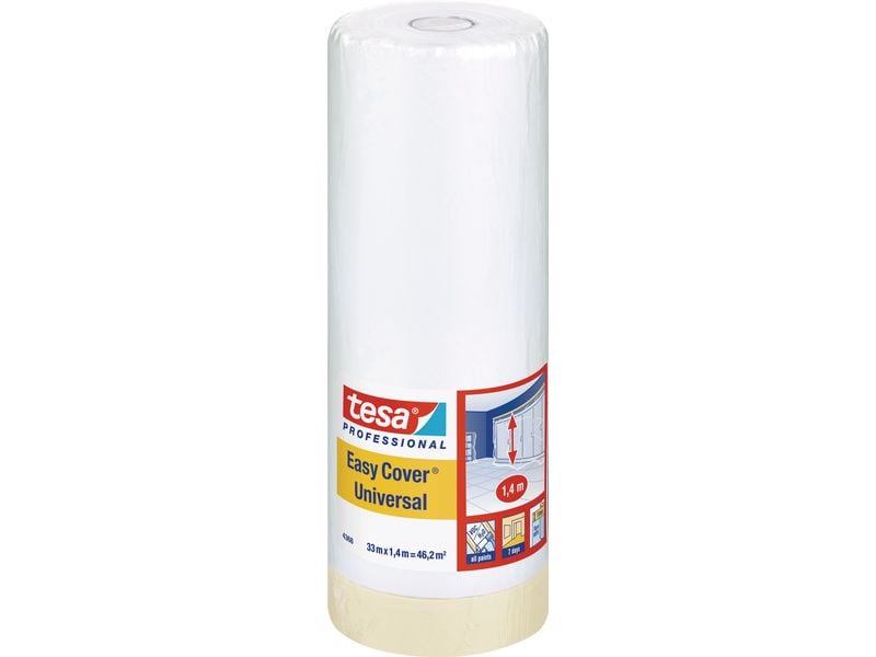 tesa | Abdeckfolie Easy Cover | 33m x 1400mm, Chamois