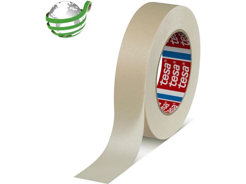 tesa | Malerband Krepp hitzebeständig | 50m x 9mm, Chamois
