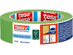tesa | Malerband Krepp für raue | 50m x 30mm, Grün