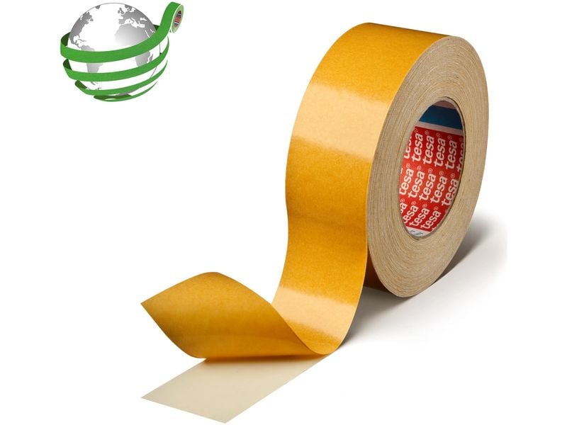 tesa | Klebeband Tuchband doppelseitig | 50m x 15mm, Weiss
