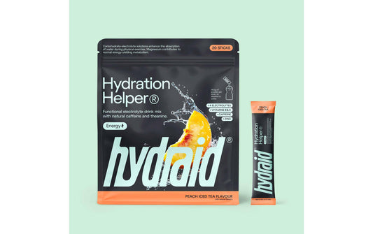 Hydraid | Electrolyt Sportgetränk PLUS | Peach Iced Tea, Koffein, 20x Sticks à 14.8g
