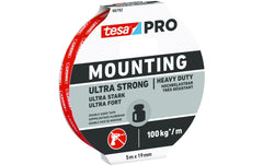tesa | Montageband Montageklebeband Ultra | 1.5m x 19mm, Weiss