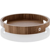 AdHoc | Serviertablett Aura | Akazie/Walnussholz, D 30 cm, H 4,3 cm
